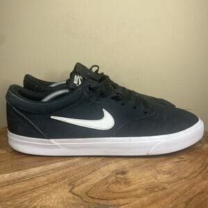 Nike SB Charge Canvas Mens Black And White Size 13 Low Top Shoes CD6279-002